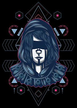 Hooded Woman Geometry