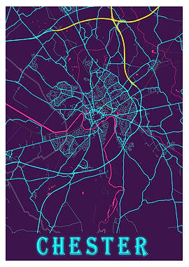Chester Neon City Map