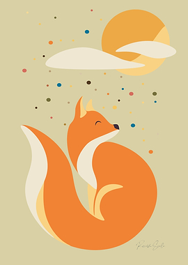 Foxy felt with the heart