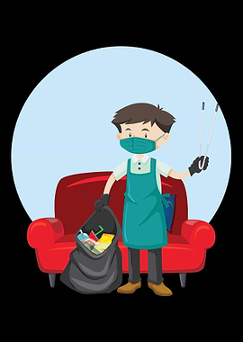 Man Clean Janitor Househel