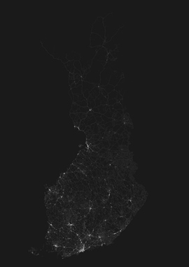 Roads of Finland Map
