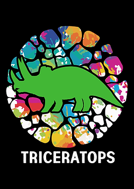 Triceratops Color Fossils