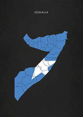 Somalia Flag Map
