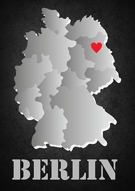 Love Berlin Germany map