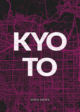 Colorful Kyoto Map