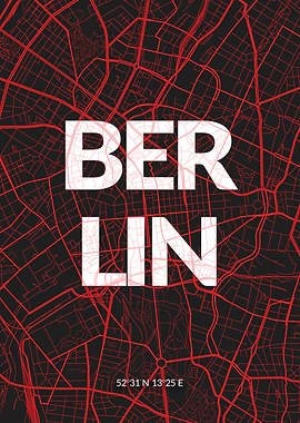 Colorful Berlin Map