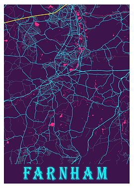 Farnham Neon City Map