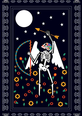 Cupid God of love skull