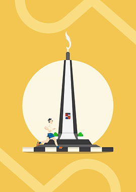 Running at Monument Kujang