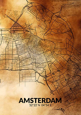 Old Map of Amsterdam