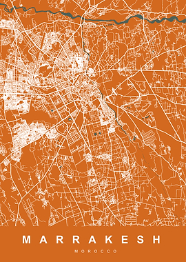 MARRAKESH Map Morocco