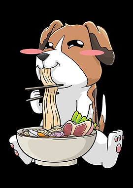 Beagle Ramen Noodles Kawai