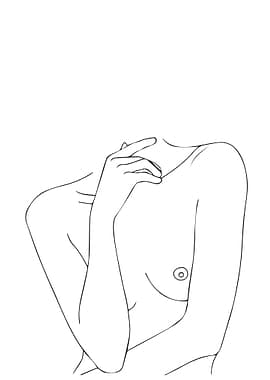 Thinking Woman One Line