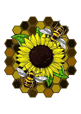 Sunflower Bees Beekeeping