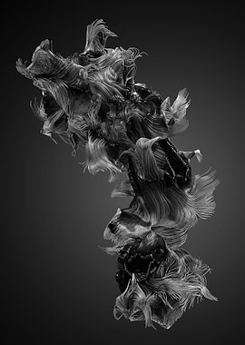 Chaotic Lines Art 14 BW