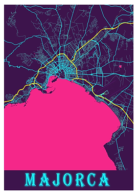 Majorca Neon City Map