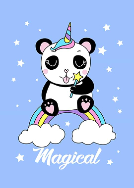 Baby Panda Unicorn magical