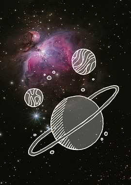 Pink galaxy black