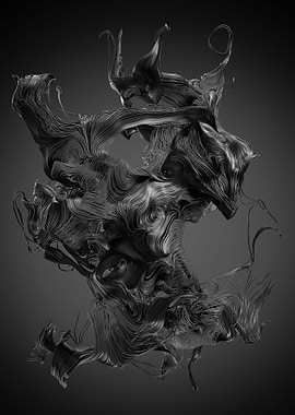 Chaotic Lines Art 20 BW