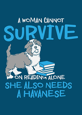 Havanese Dog Book Lover