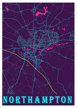Northampton Neon City Map