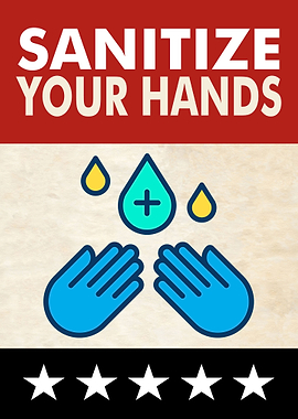 SANITIZE YOUR HANDS Blue