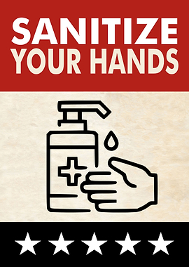 SANITIZE YOUR HANDS White