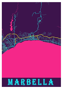 Marbella Neon City Map