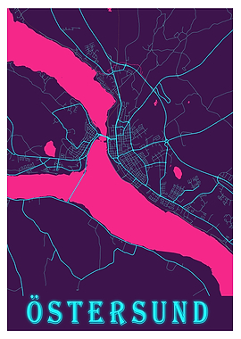 stersund Neon City Map