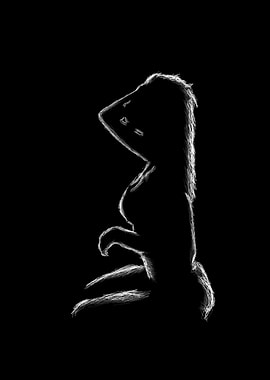 Woman Scribble Art Figure