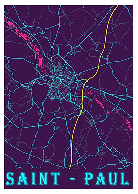Sant Paul Neon City Map