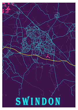 Swindon Neon City Map