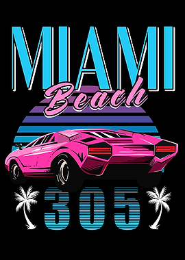 Retro Miami Florida 305