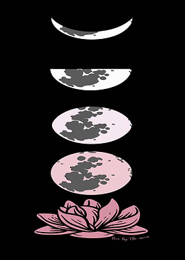 Yoga moon lotus flower