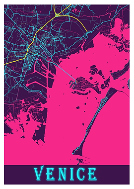 Venice Neon City Map