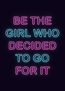Neon Motivation Quote
