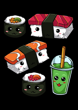 Kawaii Sushi Bubble Tea Ja