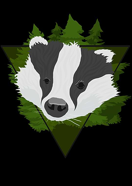 Badger In The Forest
