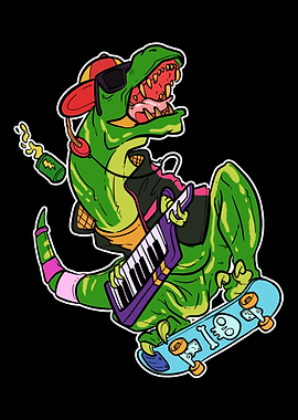 TRex Skateboard Cool Dino