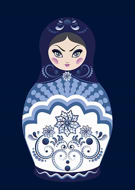 Blue Matryoshka Doll