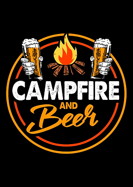 Camping Campfire Beer