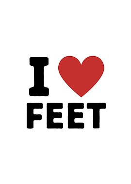 I Love Feet Simple Heart