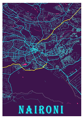 Naironi Neon City Map
