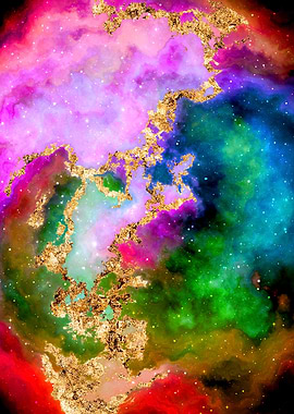 100 Starry Nebula in Space