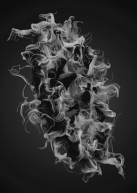 Chaotic Lines Art 31 BW