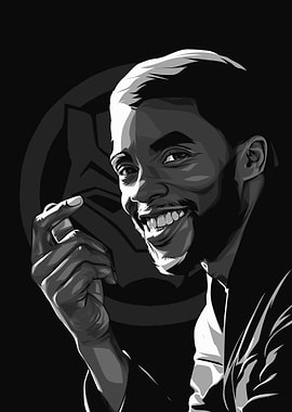 Chadwick Boseman Vexel Art