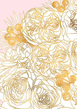 Rekha roses pink gold