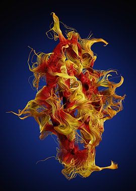 Chaotic Lines Art 30 Color