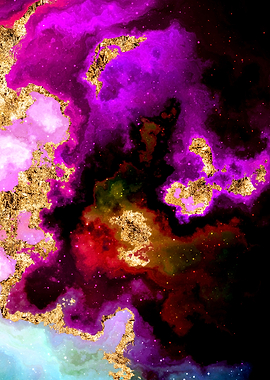 100 Starry Nebula in Space