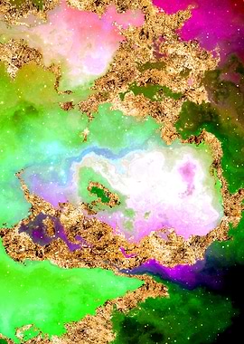 100 Starry Nebula in Space